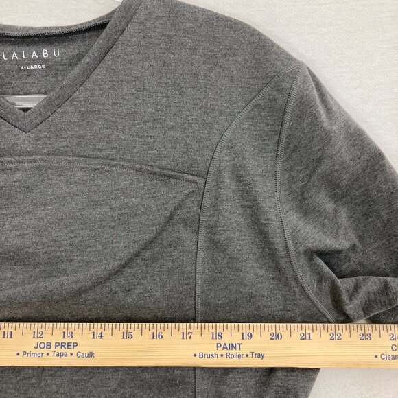 LALABU Soothe Short Sleeve Shirt Kangaroo Pouch Gray Size XL - Picture 6 of 11